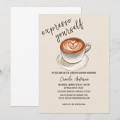 大胆なサンセリフボールドの招待状 エスプレッソで自分を表現しよう 招待状 (正面/裏面)