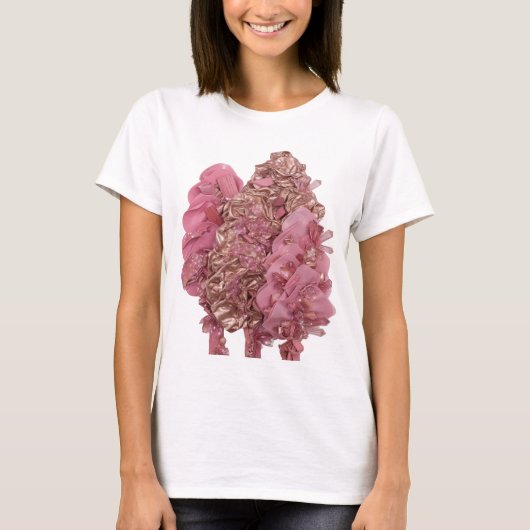 大胆なシルバー抽象芸術モダンデザイン Tシャツ (正面)