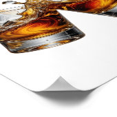 大胆なシルバー WHISKY SPLASH ポスター (角)
