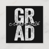 大胆なシルバーGRADおしゃれな卒業大学基金 エンクロージャーカード (正面)