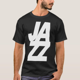 大胆なジャズミュージックロゴデザイン Tシャツ