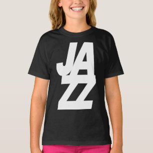 大胆なジャズミュージックロゴデザイン Tシャツ