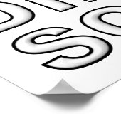 大胆なスクエアスポーおもしろいター ポスター (角)