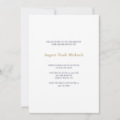 大胆なストライプの写真 卒業パーティー招待状 招待状 (裏面)