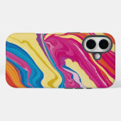 大胆なタイダイマーブルスマホケースデザイン Case-Mate iPhoneケース (裏面 (横))