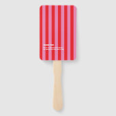 大胆なタイポグラフィ、ピンクと赤の結婚式 ハンドファン (裏面)