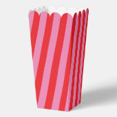 大胆なタイポグラフィ、ピンクと赤の結婚式 フェイバーボックス (裏面)