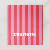 大胆なタイポグラフィ、ピンクと赤の結婚式 プレイスカード (外部開封)