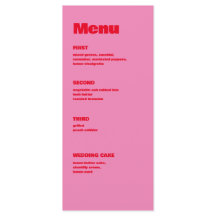 大胆なタイポグラフィ、ピンクと赤の結婚式