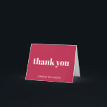 大胆なタイポグラフィ マゼンタ レッド アイボリー モダン 誕生日 サンキューカード<br><div class="desc">大胆なタイポグラフィ マゼンタ レッド アイボリー モダン 誕生日パーティー オーダーメイド 折りたたみ ありがとうカード</div>