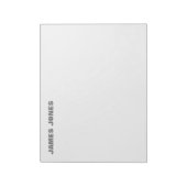 大胆なテキスト グレー ホワイト スタイリッシュ モダン プロフェッショナル ノートパッド (回転)