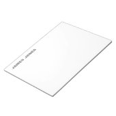 大胆なテキスト グレー ホワイト スタイリッシュ モダン プロフェッショナル ノートパッド (アングル)