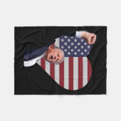 大胆なトランプ フリースブランケット (正面(横))