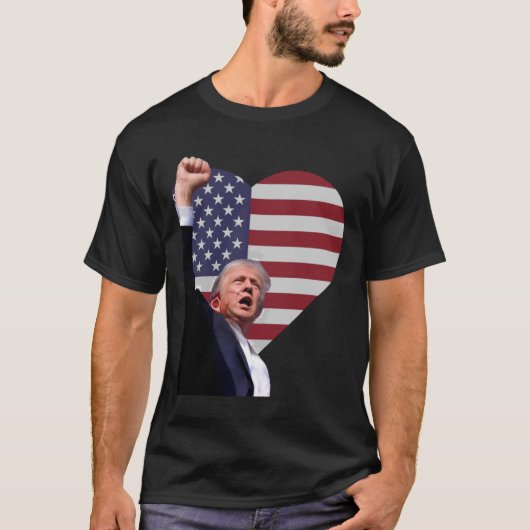 大胆なトランプ Tシャツ (正面)