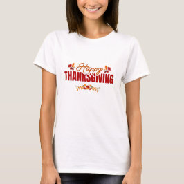 大胆なハッピー・サンクスギビングデザイン Tシャツ