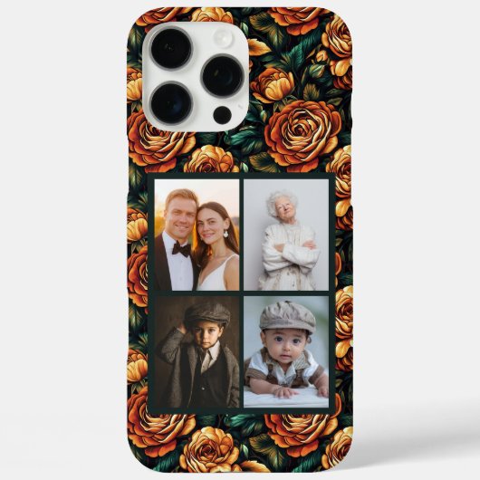 大胆なバラのカスタムフォトコラージュiPhoneケース Case-Mate iPhoneケース (裏面)