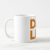 大胆なパパライフ オレンジグロー 父の日 コーヒーマグカップ (左)