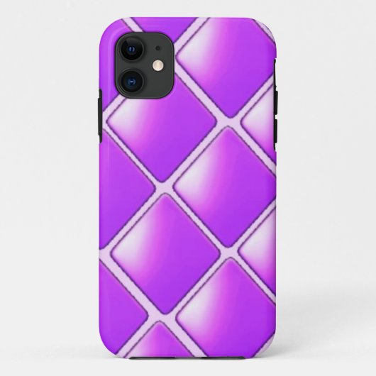 大胆なパープルダイヤモンド柄 Case-Mate iPhoneケース (裏面)