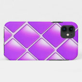 大胆なパープルダイヤモンド柄 Case-Mate iPhoneケース (裏面(横))