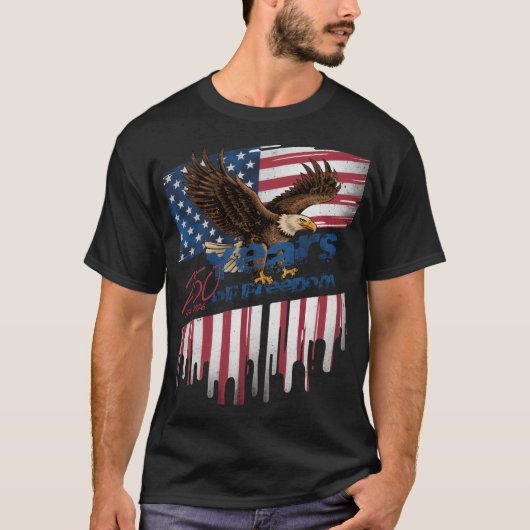 大胆なビンテージアメリカシンボリズム Tシャツ (正面)