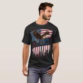 大胆なビンテージアメリカシンボリズム Tシャツ (正面フル)