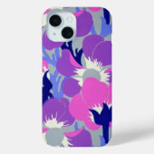大胆なピンクとパープルの風花模様 レトロなデザイン Case-Mate iPhoneケース (裏面)