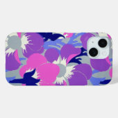 大胆なピンクとパープルの風花模様 レトロなデザイン Case-Mate iPhoneケース (裏面 (横))