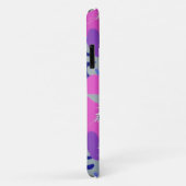 大胆なピンクとパープルの風花模様 レトロな雰囲気 Case-Mate iPhoneケース (裏面/右)