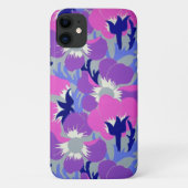 大胆なピンクとパープルの風花模様 レトロな雰囲気 Case-Mate iPhoneケース (裏面)