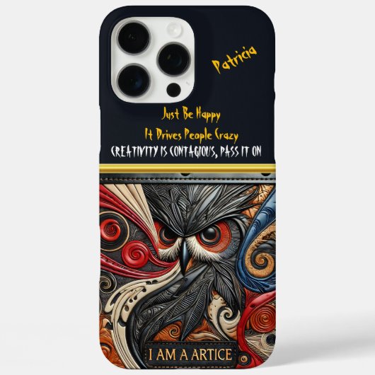 大胆なフクロウの目が特徴のダイナミックなデザイン  Case-Mate iPhoneケース (裏面)