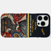 大胆なフクロウの目が特徴のダイナミックなデザイン  Case-Mate iPhoneケース (裏面 (横))