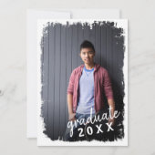 大胆なブラシ仕上げフォトグラードパーティの招待状 招待状 (正面)