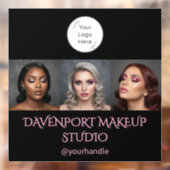 大胆なブラックとピンクの3枚写真 ウィンドウサイン (シート2)