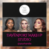 大胆なブラックとホットピンクの3枚写真 ウィンドウサイン (シート2)