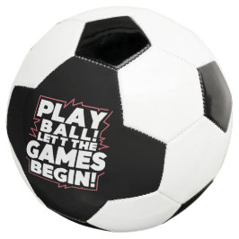 大胆なプレイボールスポーツ引用アート サッカーボール