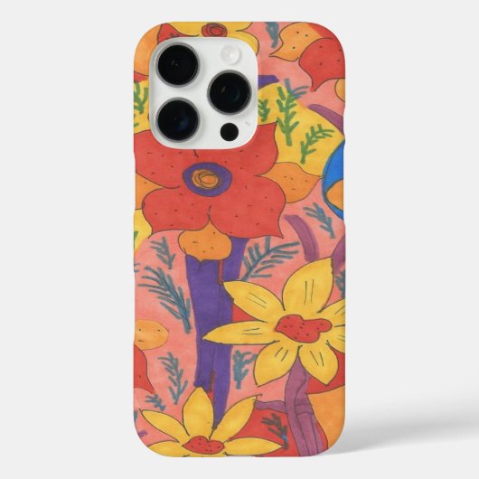 大胆なボヘミアンオレンジガーデンプリント Case-Mate iPhoneケース (裏面)