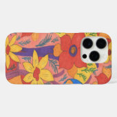 大胆なボヘミアンオレンジガーデンプリント Case-Mate iPhoneケース (裏面 (横))