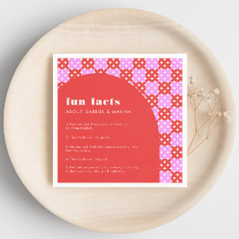 大胆なミッドセンチュリー モダン 結婚式 新婚夫婦の楽しい事実 スタンダードカクテルナプキン