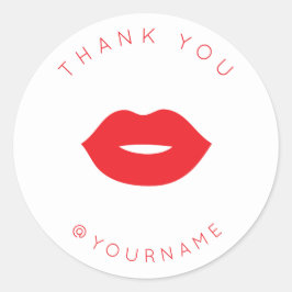 大胆なミニマリストの赤い唇 ありがとう Poshmark 白 ラウンドシール