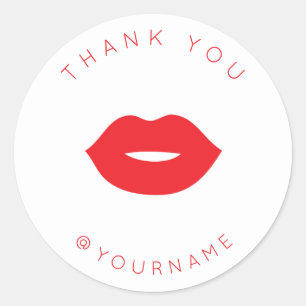 大胆なミニマリストの赤い唇 ありがとう Poshmark 白 ラウンドシール