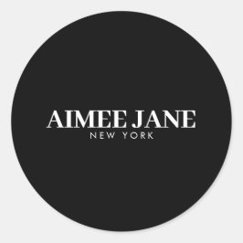 大胆なミニマルラグジュアリー高級ブティック 黒/白 ラウンドシール