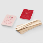 大胆なミニマルレトロタイポグラフィーの結婚式プログラム ハンドファン (組立なし)