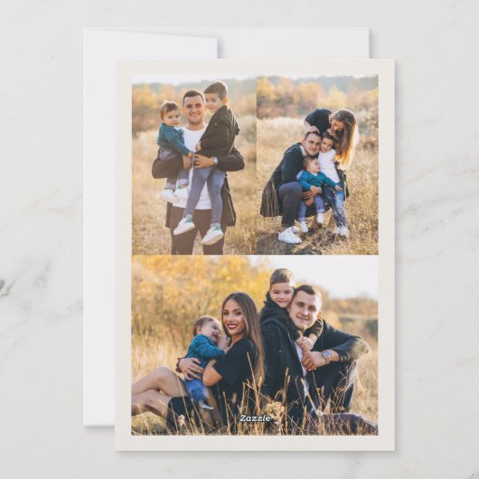 大胆なミニマル写真の喜び シーズンカード (裏面)