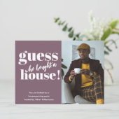 大胆なミニマル写真新築パーティー招待状 (スタンド正面)