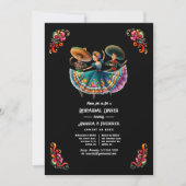 大胆なメキシコフィエスタの結婚式リハーサルディナー 招待状 (正面)