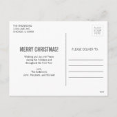 大胆なモダンなクリスマスのホリデー写真ポストカード シーズンポストカード (裏面)