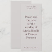 大胆なモダンな結婚式のご案内 招待状 (正面/裏面)