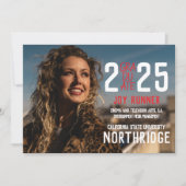 大胆なモダン卒業クラス写真 案内状 (正面)