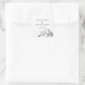 大胆なモノクロのワイルドフラワー スクエアシール (バッグ)