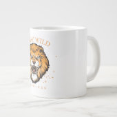 大胆なライオン マグカップ | 美しい動物のコーヒーカップ (正面右)